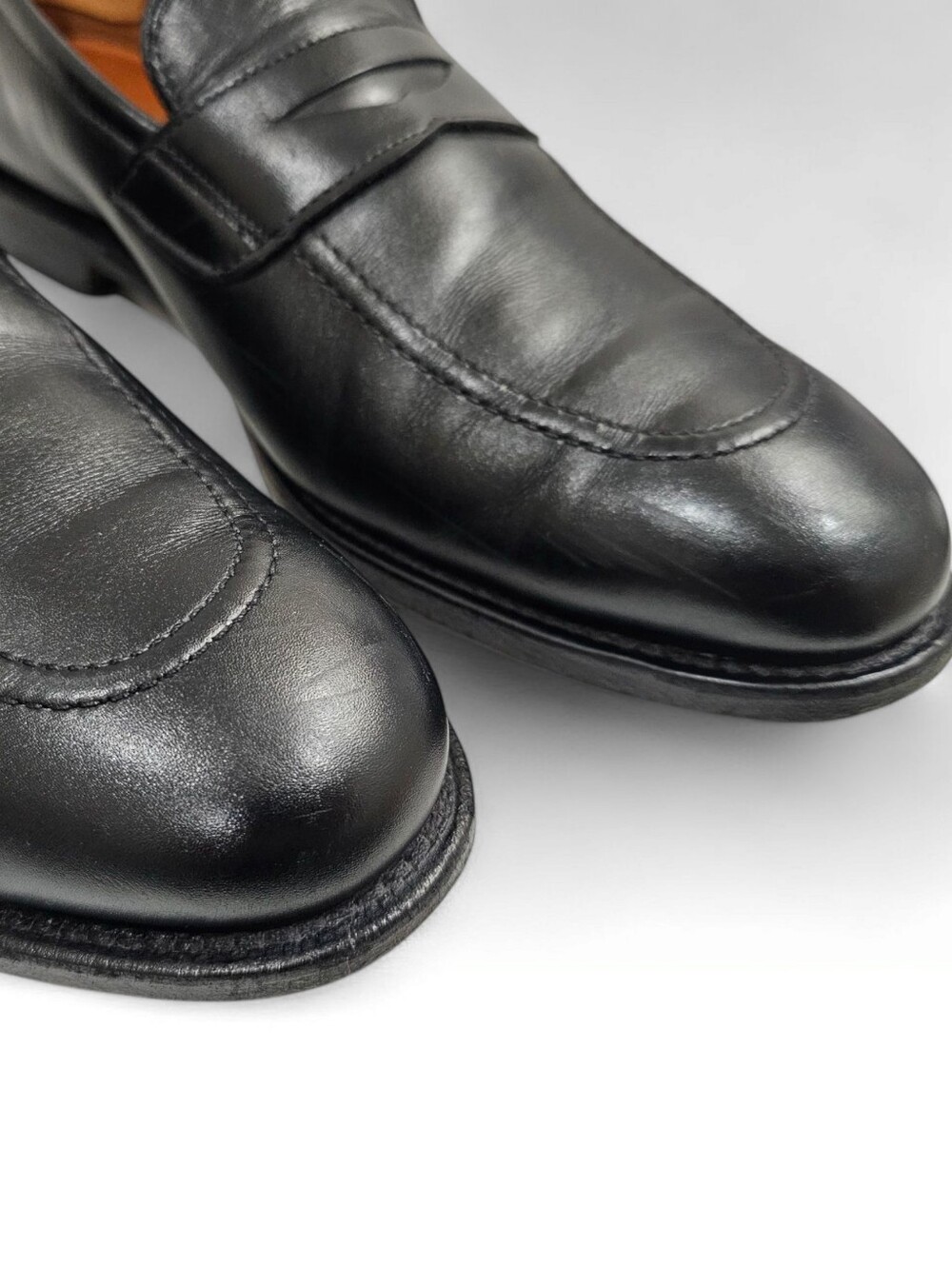 Allen Edmonds Black Leather Penny Loafers - Picture 4 of 10